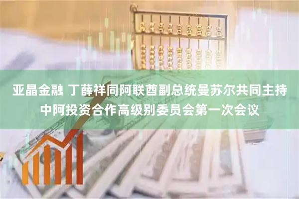 亚晶金融 丁薛祥同阿联酋副总统曼苏尔共同主持中阿投资合作高级别委员会第一次会议