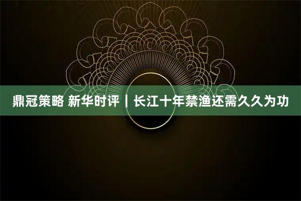 鼎冠策略 新华时评｜长江十年禁渔还需久久为功